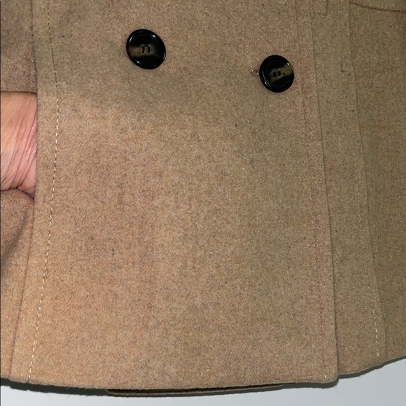 Nordstrom NWOTs Thread & Supply Camel High Collar Pea Coat Size Medium - Picture 10 of 16